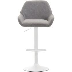 Taburete De Bar Braga En Tela Gris,Blanco