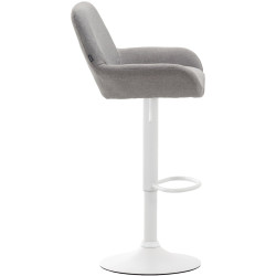 Taburete De Bar Braga En Tela Gris,Blanco