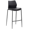 Taburete Matola Tapizado En Cuero Sintético Negro,Negro