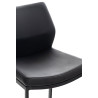 Taburete Matola Tapizado En Cuero Sintético Negro,Negro