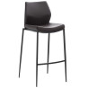 Taburete Matola Tapizado En Cuero Sintético Marrón,Negro