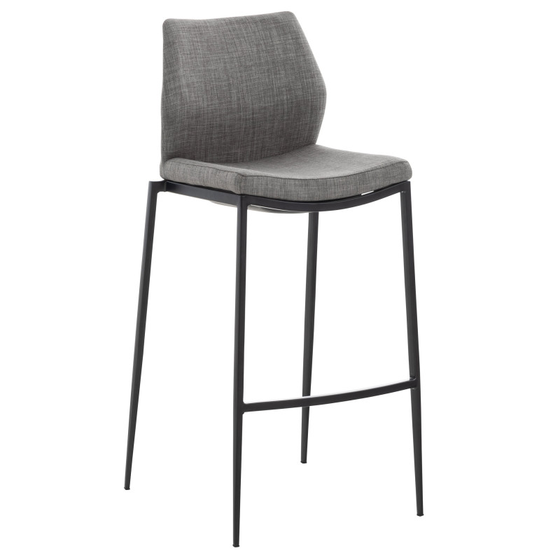 Taburete De Bar Matola Tapizado En Tela Gris,Negro