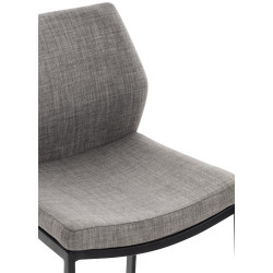 Taburete De Bar Matola Tapizado En Tela Gris,Negro