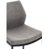 Taburete De Bar Matola Tapizado En Tela Gris,Negro