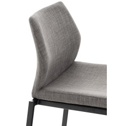 Taburete De Bar Matola Tapizado En Tela Gris,Negro