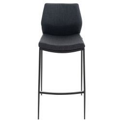 Taburete De Bar Matola Tapizado En Tela Gris oscuro,Negro