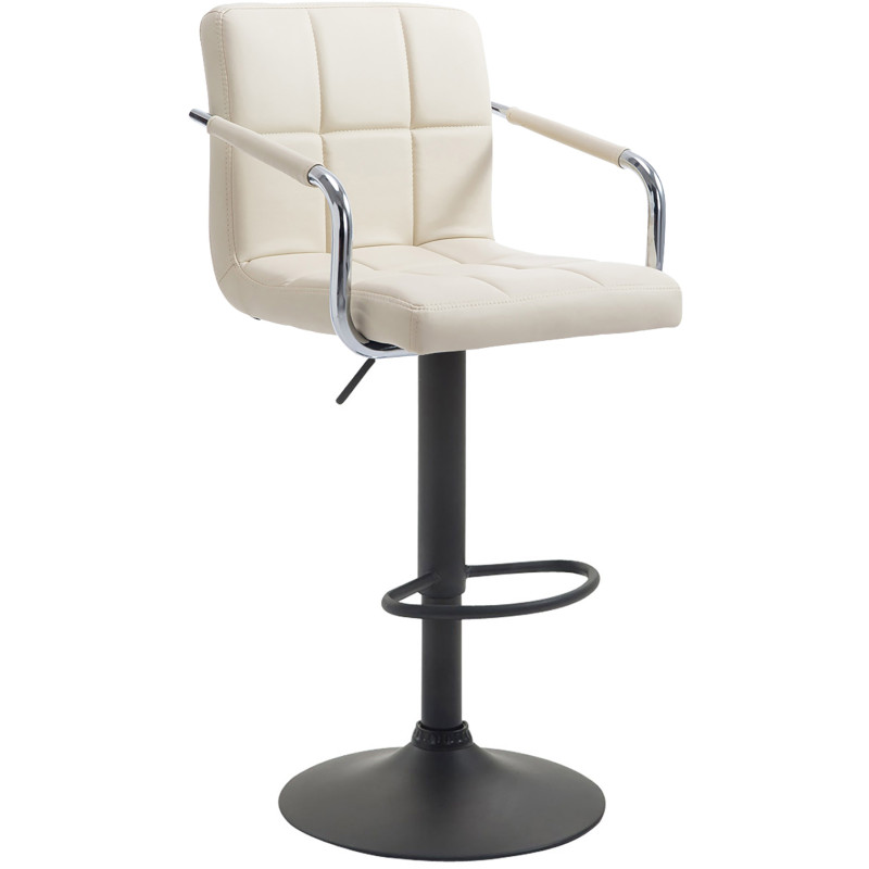 Taburete de bar Lucy V2 Crema,Negro