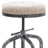 Taburete Avadi En Estilo Industrial Gris,Plateado antiguo