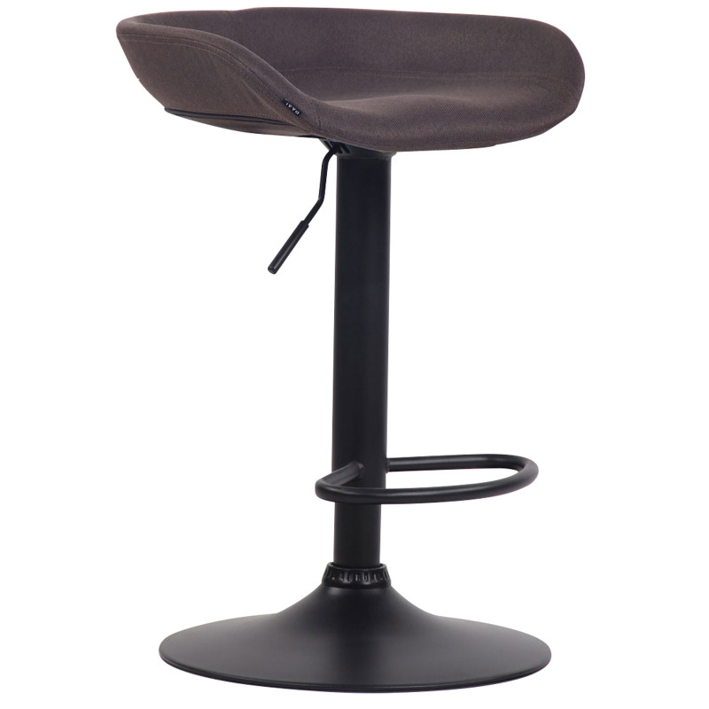 Taburete Anaheim Tapizado En Tela Marrón,Negro