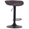 Taburete Anaheim Tapizado En Tela Marrón,Negro