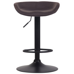 Taburete Anaheim Tapizado En Tela Marrón,Negro