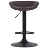 Taburete Anaheim Tapizado En Tela Marrón,Negro