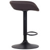 Taburete Anaheim Tapizado En Tela Marrón,Negro