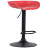 Taburete Anaheim Con Estructura De Polipropileno Rojo,Negro