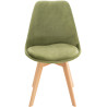 Set De 4 Sillas De Comedor Linares Verde claro,Terciopelo
