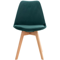 Set De 4 Sillas De Comedor Linares Verde,Terciopelo