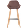 Taburete de bar Newnan de 4 patas con estructura de tela Marrón,Natural (roble)