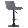 Taburete de bar Letini en cuero sintético Gris,Negro