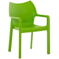 Silla plástico apilable DIVA Verde