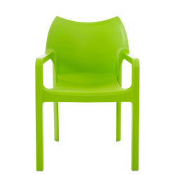 Silla plástico apilable DIVA Verde