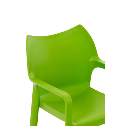 Silla plástico apilable DIVA Verde