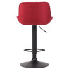Taburete de bar Lentini en tela Rojo,Negro
