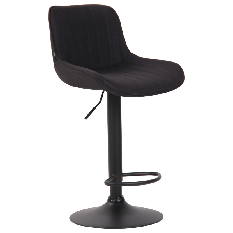 Taburete de bar Lentini en tela Negro,Negro