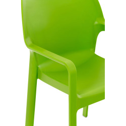 Silla plástico apilable DIVA Verde