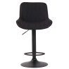 Taburete de bar Lentini en tela Negro,Negro