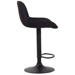 Taburete de bar Lentini en tela Negro,Negro