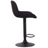 Taburete de bar Lentini en tela Negro,Negro