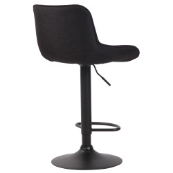 Taburete de bar Lentini en tela Negro,Negro