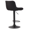 Taburete de bar Lentini en tela Negro,Negro