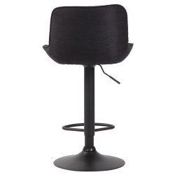 Taburete de bar Lentini en tela Negro,Negro