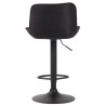 Taburete de bar Lentini en tela Negro,Negro