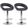 2er Set Barhocker Olinda Kunstleder chrom