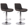 2er Set Barhocker Lentini Stoff chrom