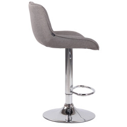 2er Set Barhocker Lentini Stoff chrom