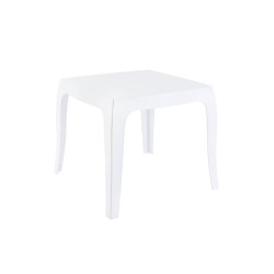 Mesa auxiliar Queen Blanco brillante