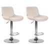 2er Set Barhocker Lentini Samt chrom