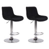 2er Set Barhocker Lentini Samt chrom
