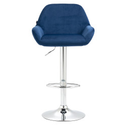Barhocker Braga Samt chrom