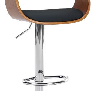Taburete de bar Kingston — Nogal/negro