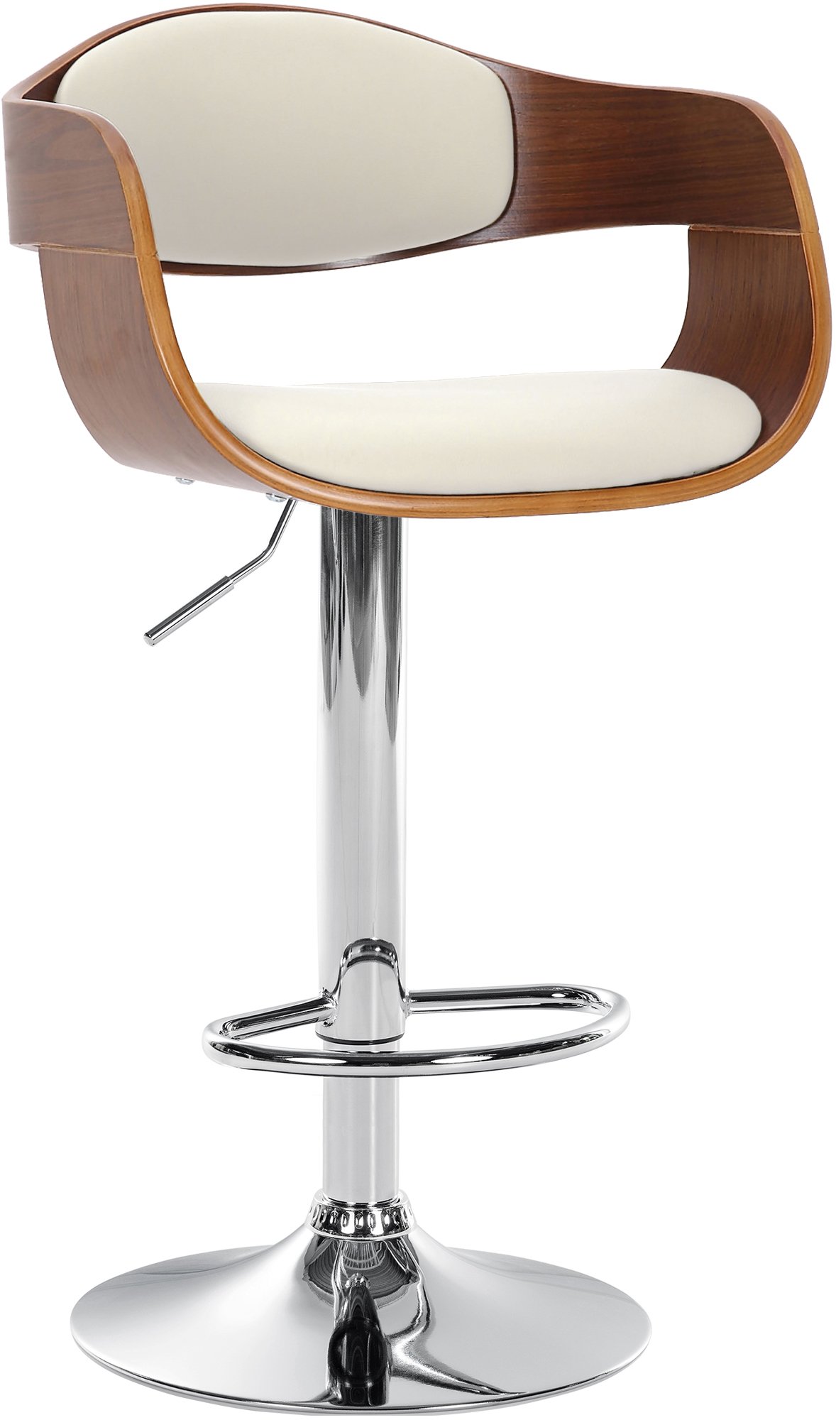 Taburete de bar Kingston — Nogal/blanco